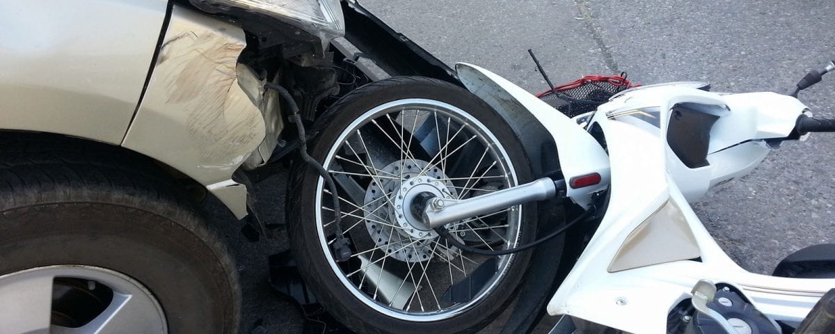 motorcycle and truck accident