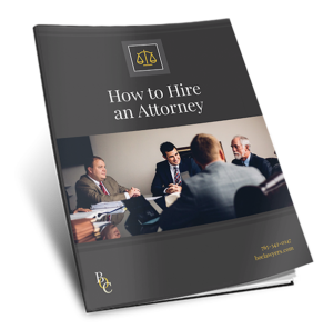 Mockup of the BOC Lawyers eBook "How to Hire an Attorney"