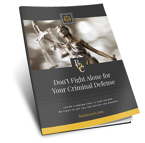 A Mockup of the BOC Lawyers Criminal Defense Ebook