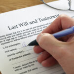Signing last will and testament