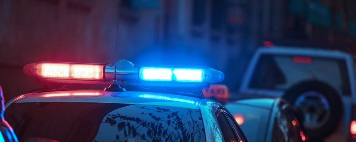 police car pulling over drunk driver
